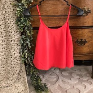 Bright Coral Crop Top